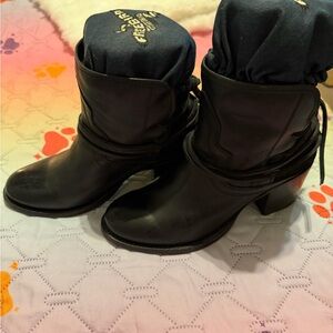 Freebird Black Heeled Boots